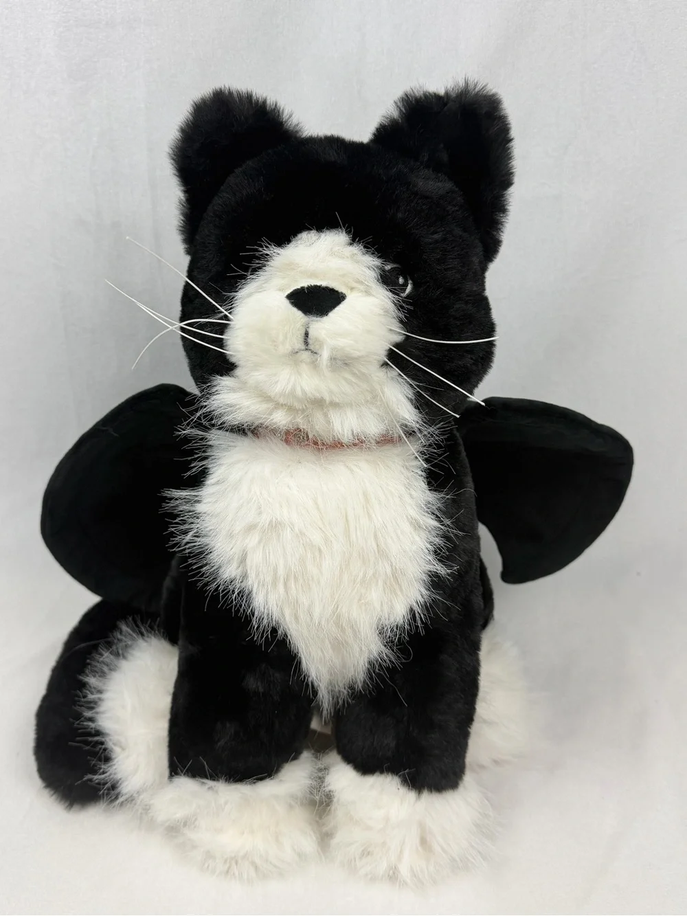 Pottery Barn Jinxy Boo Bat Wing Cat Shaped Pillow Plush 9X12 Black Halloween NWT